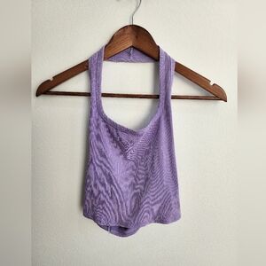 Vintage Wash Halter Neck Crop Top